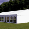 Frame Tent 7m × 12m – White with Clear Windows