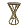 Glass Top Side Table Gold (Small)