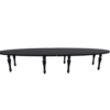 Oval Glass Table 4.8m × 1.2m
