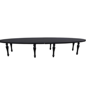 Oval Glass Table 4.8m × 1.2m