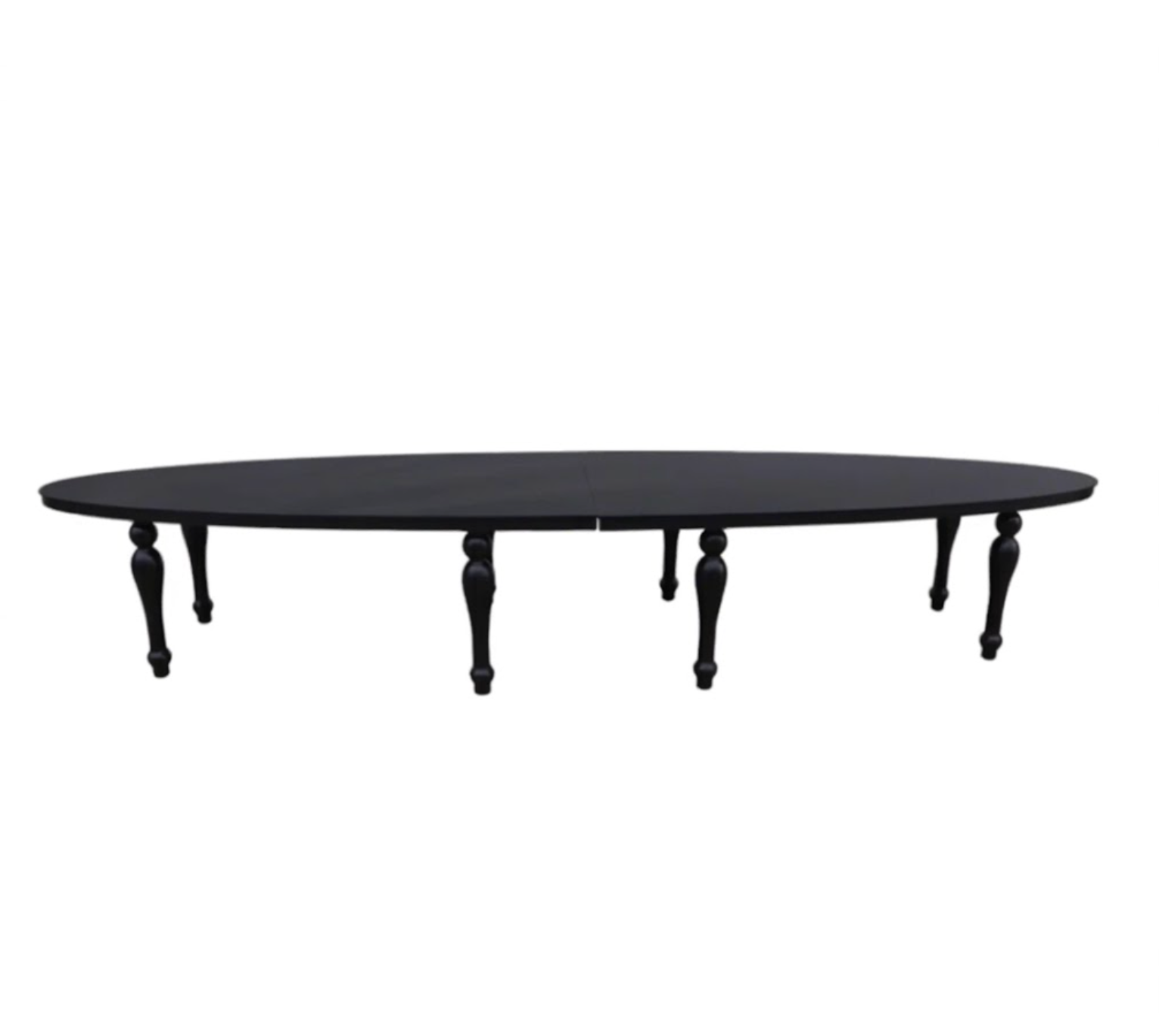 Oval Glass Table 4.8m × 1.2m