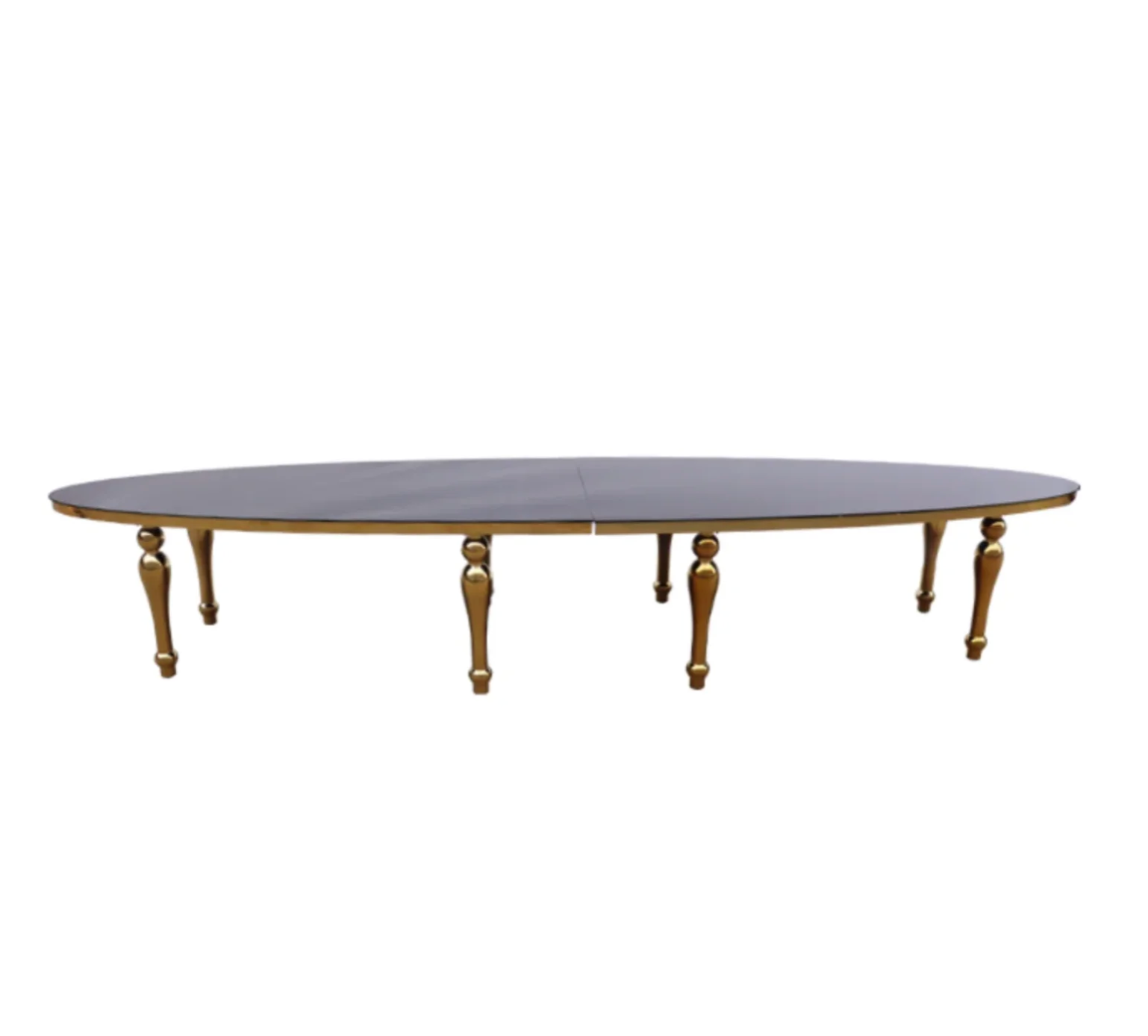Oval Glass Table 4.8m × 1.2m