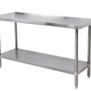 Shop the Chromecater CC1.2P 1.2m stainless steel table with 430-grade stainless steel, removable galvanised shelf and 250kg weight capacity.