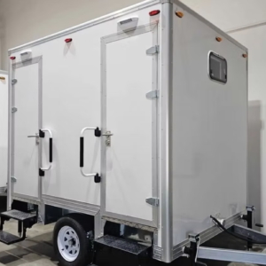 Compact 2-Station Portable Toilet Trailer – 380L Fresh Water Tank