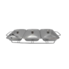 Glass Chafing Dish Silver 1.5L x 3