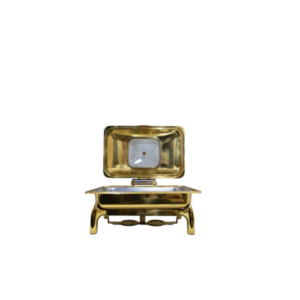 Lucile Gold Rectangle Chafing Dish with Window – 9L