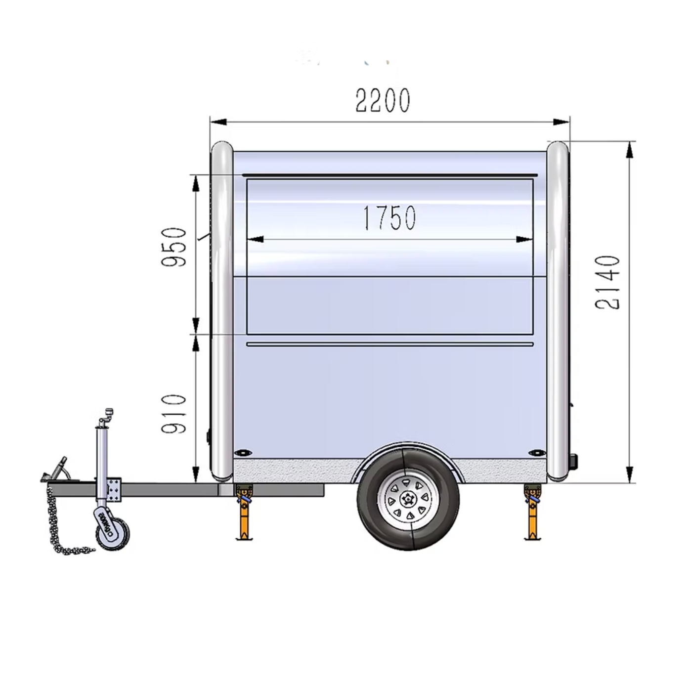 Mobile Kitchen Trailer 3m – Single Axle - Image 6