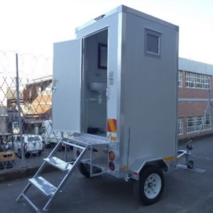 Mobile VIP Toilet Single Door – 50L Water Tank, 200L Waste Tank