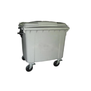 Plastic 1100L Mobile Wheelie Bin – Grey