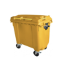 Plastic 660L Mobile Wheelie Bin – Yellow