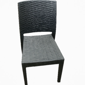 Rattan-Style Moulded Plastic Chair