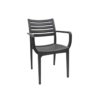 Rimini Chair Slatted Arm – Charcoal