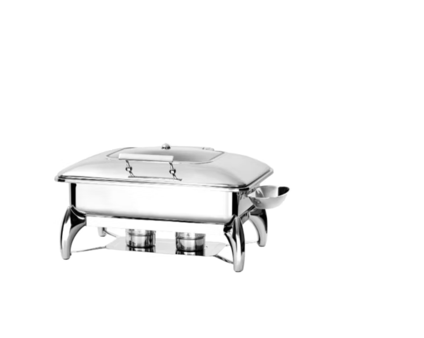 Steel King Chafing Dish & Stand – Rectangular, Induction Compatible - Image 3