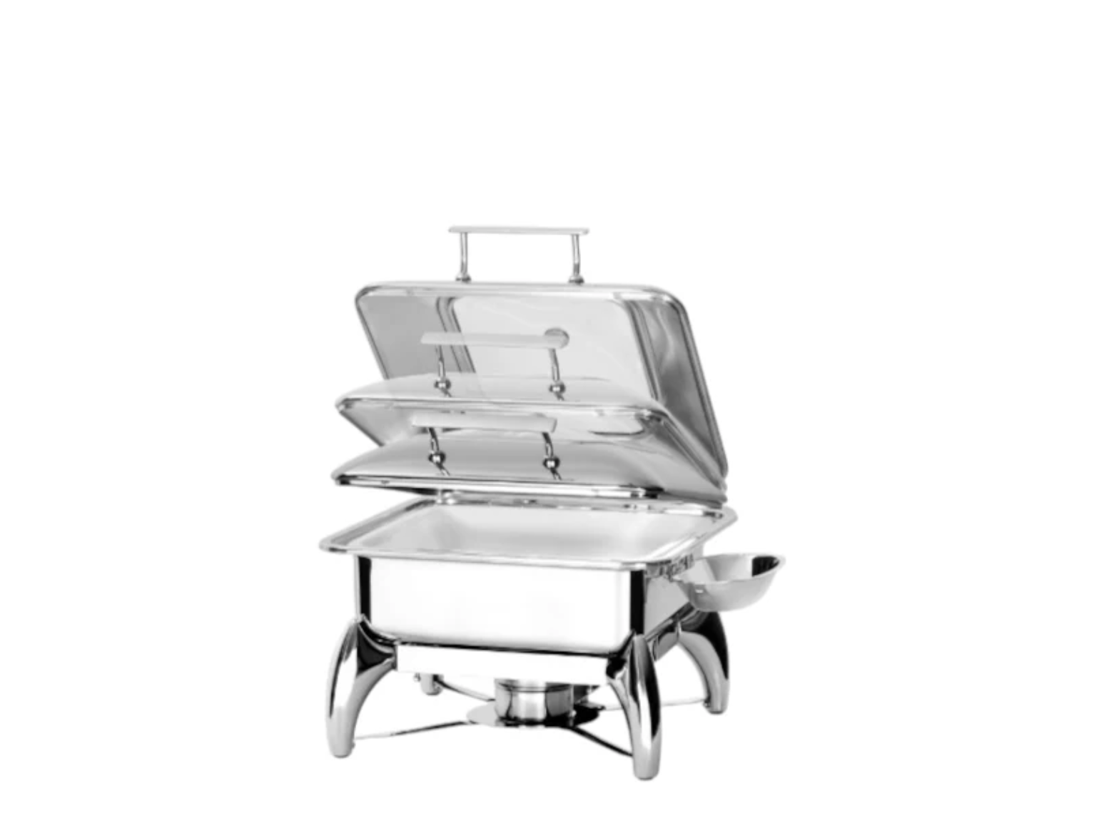Steel King Chafing Dish & Stand – Rectangular, Induction Compatible